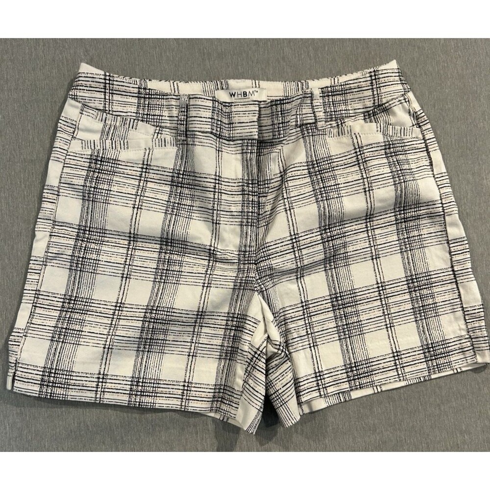 White House Black Market Women’s Shorts 4 Black & White with Pink Detail